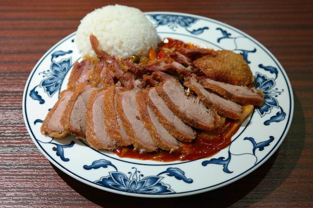 Plate of fried duck
