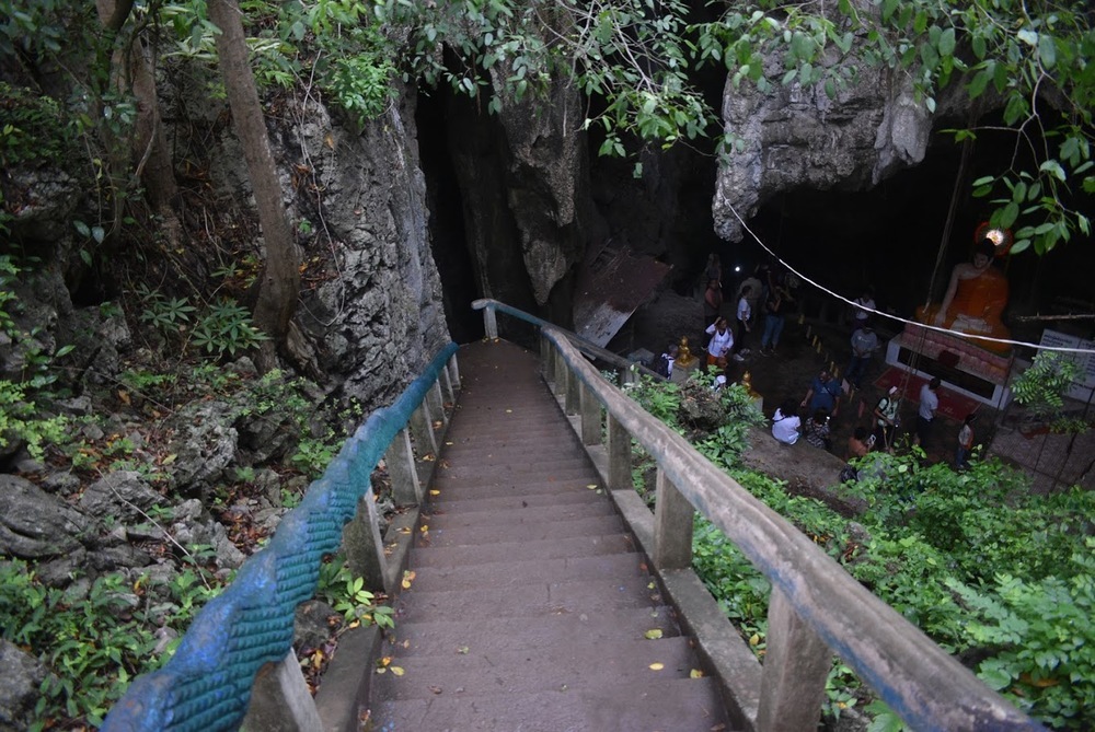 The stairs leading to the Killing Caves.