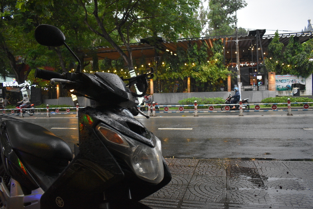 The wet streets of Saigon.